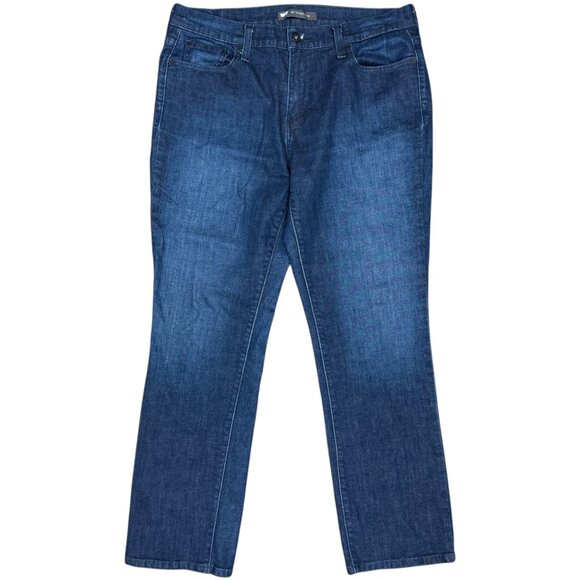 EUC Women's LEVI'S 505 Straight Leg Dark Wash Jeans | Size 12S - Picture 2 of 8